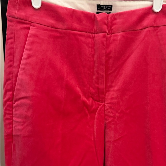 J. Crew Pink velvet Kate straight leg pants - Picture 4 of 8
